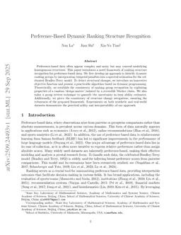 Preference-Based Dynamic Ranking Structure Recognition