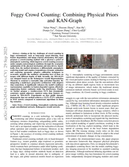 Foggy Crowd Counting: Combining Physical Priors and KAN-Graph