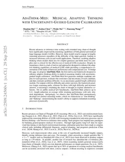 AdaThink-Med: Medical Adaptive Thinking with Uncertainty-Guided Length Calibration