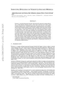 Inducing Dyslexia in Vision Language Models