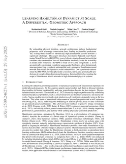 Learning Hamiltonian Dynamics at Scale: A Differential-Geometric Approach