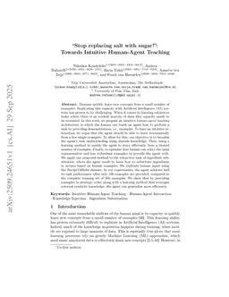 "Stop replacing salt with sugar!'': Towards Intuitive Human-Agent Teaching