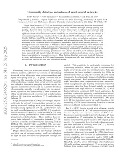 Community detection robustness of graph neural networks