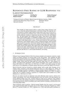Reference-Free Rating of LLM Responses via Latent Information