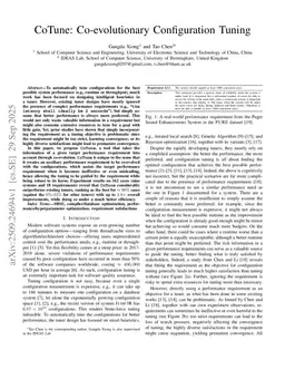 CoTune: Co-evolutionary Configuration Tuning