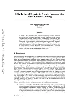 LISA Technical Report: An Agentic Framework for Smart Contract Auditing