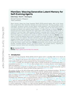 MemGen: Weaving Generative Latent Memory for Self-Evolving Agents