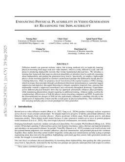 Enhancing Physical Plausibility in Video Generation by Reasoning the Implausibility