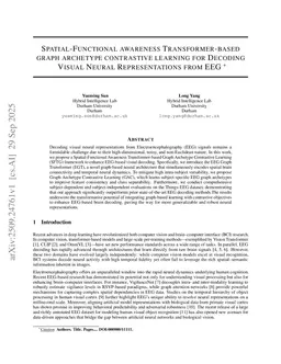 Spatial-Functional awareness Transformer-based graph archetype contrastive learning for Decoding Visual Neural Representations from EEG