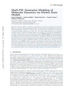 MarS-FM: Generative Modeling of Molecular Dynamics via Markov State Models