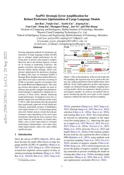 SeaPO: Strategic Error Amplification for Robust Preference Optimization of Large Language Models