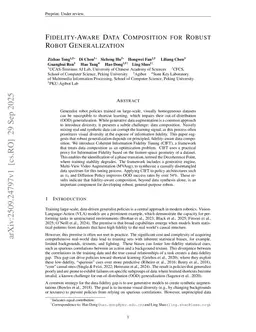 Fidelity-Aware Data Composition for Robust Robot Generalization