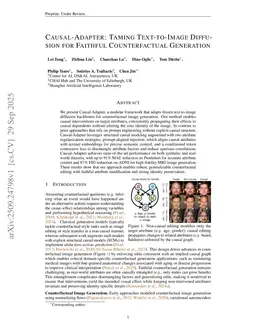 Causal-Adapter: Taming Text-to-Image Diffusion for Faithful Counterfactual Generation