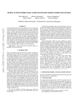 Sparse Autoencoders Make Audio Foundation Models more Explainable