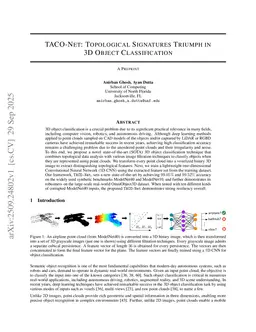 TACO-Net: Topological Signatures Triumph in 3D Object Classification