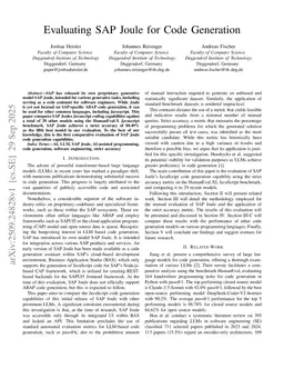 Evaluating SAP Joule for Code Generation