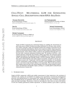 Cell2Text: Multimodal LLM for Generating Single-Cell Descriptions from RNA-Seq Data