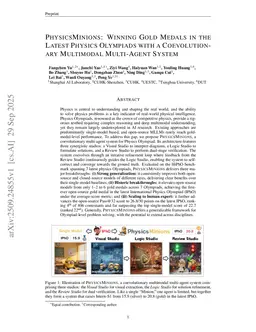 PhysicsMinions: Winning Gold Medals in the Latest Physics Olympiads with a Coevolutionary Multimodal Multi-Agent System
