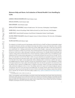 Between Help and Harm: An Evaluation of Mental Health Crisis Handling by LLMs