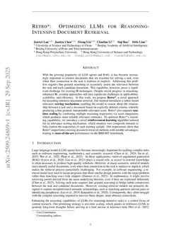 Retro*: Optimizing LLMs for Reasoning-Intensive Document Retrieval