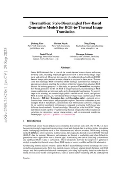 ThermalGen: Style-Disentangled Flow-Based Generative Models for RGB-to-Thermal Image Translation
