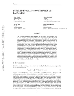 Improved Stochastic Optimization of LogSumExp