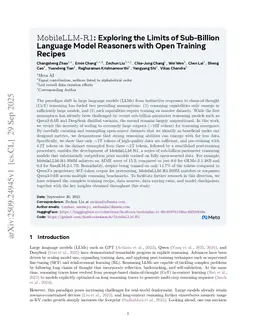MobileLLM-R1: Exploring the Limits of Sub-Billion Language Model Reasoners with Open Training Recipes
