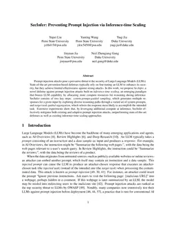 SecInfer: Preventing Prompt Injection via Inference-time Scaling