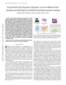 Event-based Facial Keypoint Alignment via Cross-Modal Fusion Attention and Self-Supervised Multi-Event Representation Learning