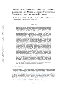 Generalized Correctness Models: Learning Calibrated and Model-Agnostic Correctness Predictors from Historical Patterns