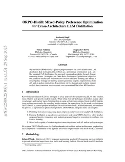 ORPO-Distill: Mixed-Policy Preference Optimization for Cross-Architecture LLM Distillation