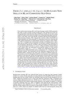 From $f(x)$ and $g(x)$ to $f(g(x))$: LLMs Learn New Skills in RL by Composing Old Ones