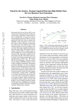 Paired by the Teacher: Turning Unpaired Data into High-Fidelity Pairs for Low-Resource Text Generation