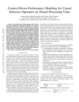 Context-Driven Performance Modeling for Causal Inference Operators on Neural Processing Units