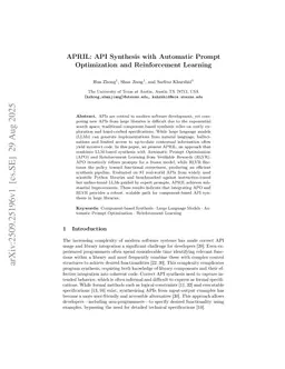 APRIL: API Synthesis with Automatic Prompt Optimization and Reinforcement Learning