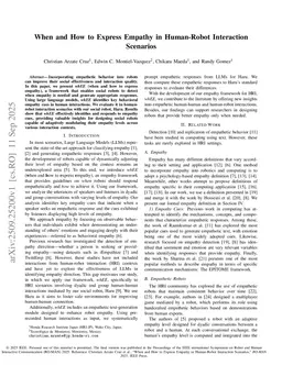 When and How to Express Empathy in Human-Robot Interaction Scenarios