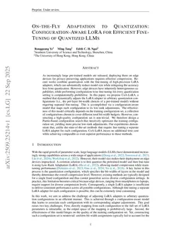 On-the-Fly Adaptation to Quantization: Configuration-Aware LoRA for Efficient Fine-Tuning of Quantized LLMs
