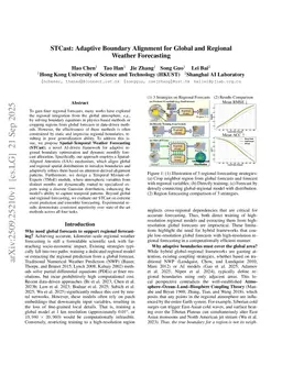 STCast: Adaptive Boundary Alignment for Global and Regional Weather Forecasting