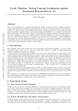 Cyclic Ablation: Testing Concept Localization against Functional Regeneration in AI