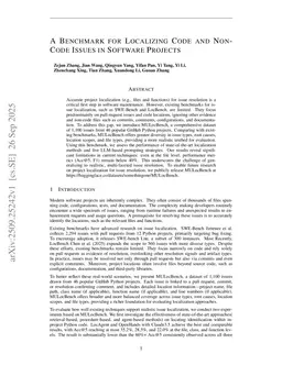 A Benchmark for Localizing Code and Non-Code Issues in Software Projects