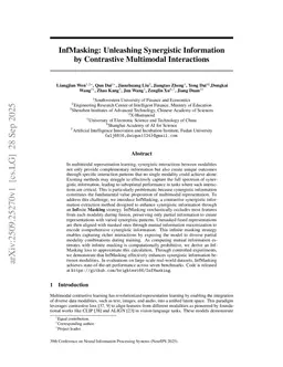 InfMasking: Unleashing Synergistic Information by Contrastive Multimodal Interactions