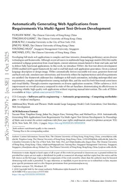 Automatically Generating Web Applications from Requirements Via Multi-Agent Test-Driven Development