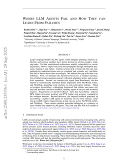 Where LLM Agents Fail and How They can Learn From Failures