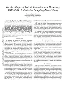 On the Shape of Latent Variables in a Denoising VAE-MoG: A Posterior Sampling-Based Study