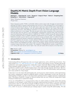 DepthLM: Metric Depth From Vision Language Models