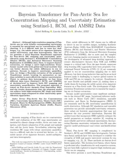 Bayesian Transformer for Pan-Arctic Sea Ice Concentration Mapping and Uncertainty Estimation using Sentinel-1, RCM, and AMSR2 Data