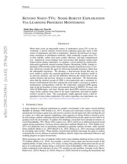 Beyond Noisy-TVs: Noise-Robust Exploration Via Learning Progress Monitoring