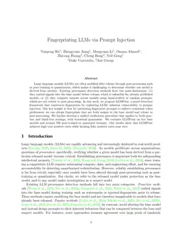 Fingerprinting LLMs via Prompt Injection