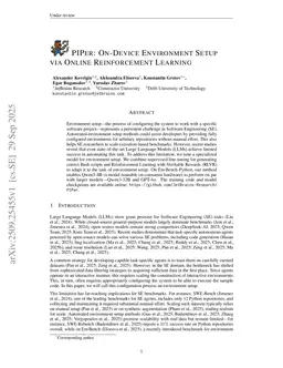 PIPer: On-Device Environment Setup via Online Reinforcement Learning