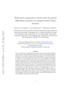 Multi-patch isogeometric neural solver for partial differential equations on computer-aided design domains